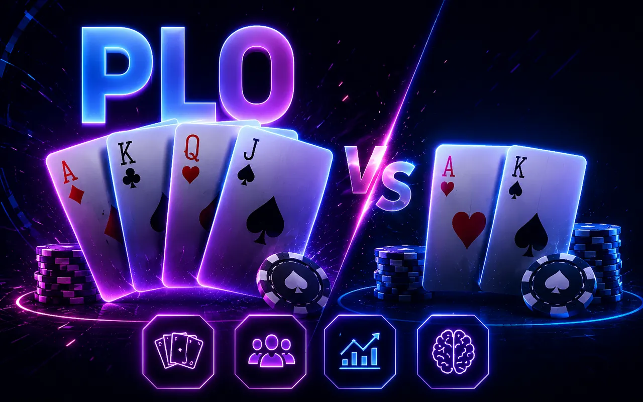 PLO 入門：奧馬哈與德州撲克的四個關鍵差異